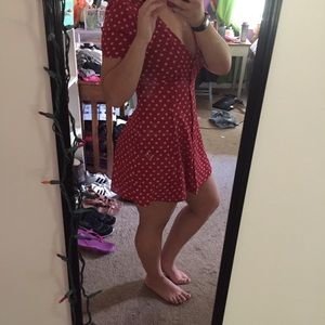 Forever 21 red floral dress